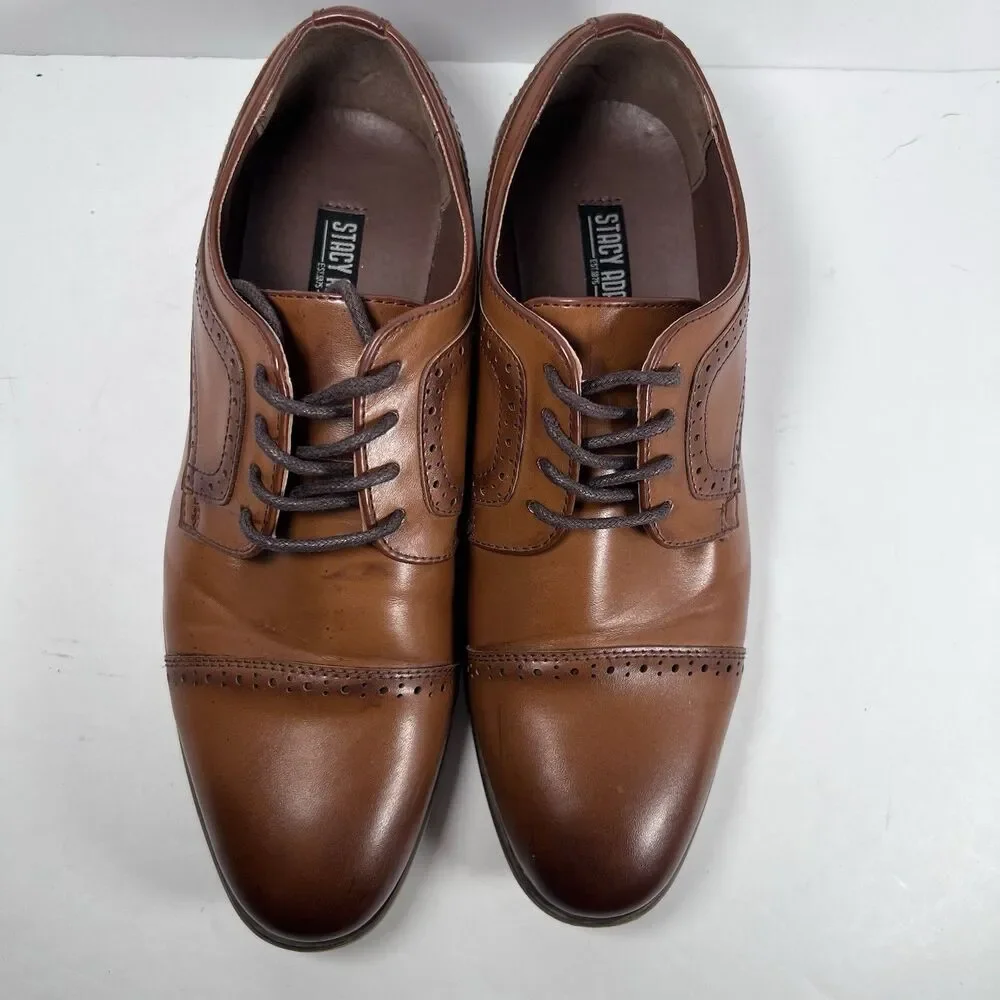 Stacy Adams Kids Dickinson Lace Up Cap Toe Oxford Dress Shoes Youth Size 5